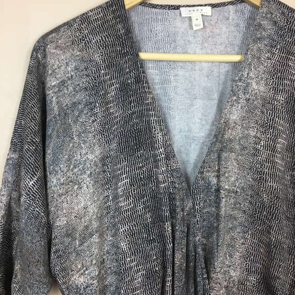Soft Joie Snakeskin Print Batwing Wrap Dress sz S - Picture 2 of 8